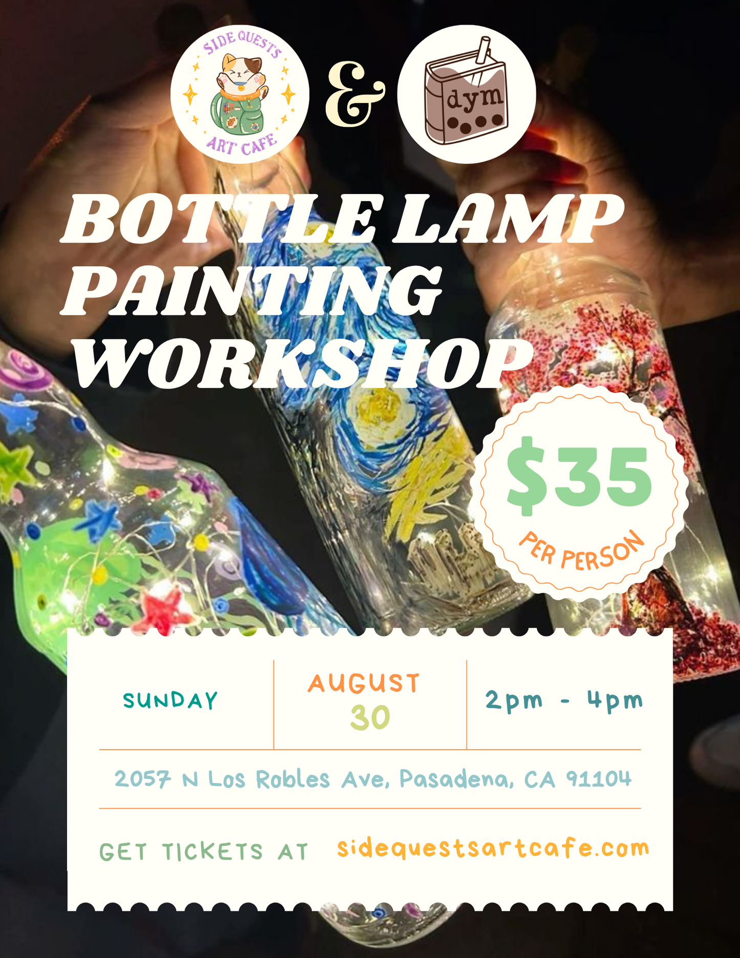 Bottle Lamp Painting Workshop - August 30th